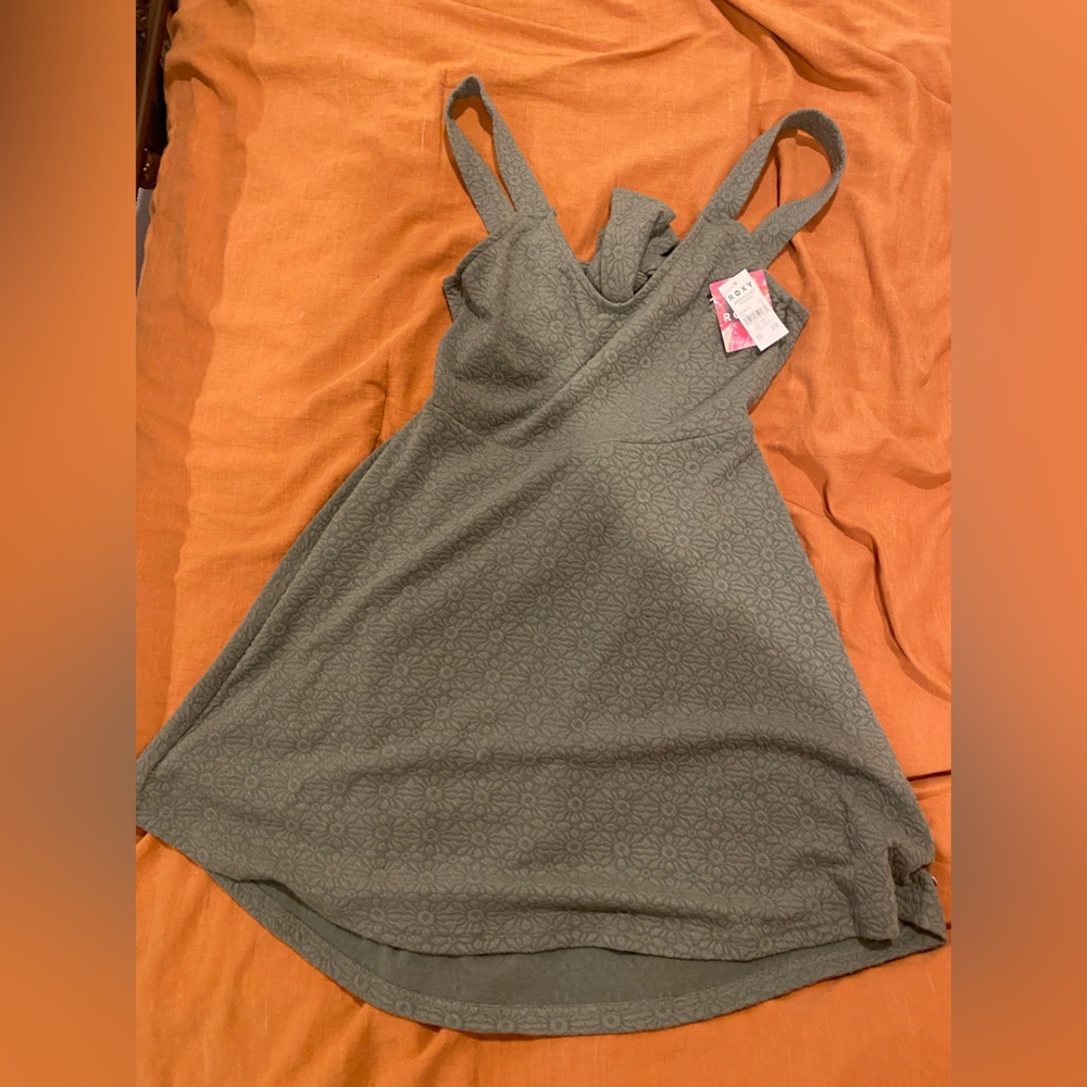 Roxy Textured Olive Dress